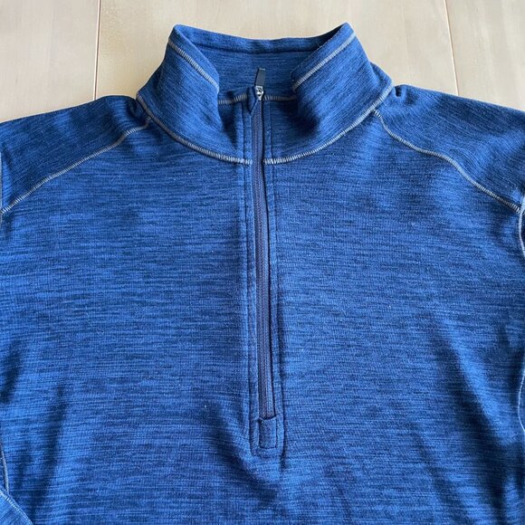Kuhl Men's Alloy 1/4 Zip Long Sleeve Knit Pullover, Blue - Size Medium - Picture 4 of 13